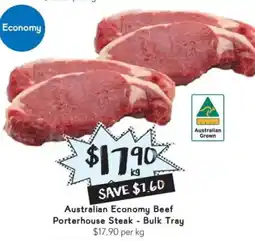 Drakes Australian Economy Beef Porterhouse Steak - Bulk Tray offer