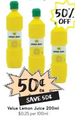 Drakes Value Lemon Juice offer