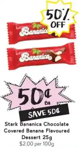 Drakes Stark Bananica Chocolate Covered Banana Flavoured Dessert offer