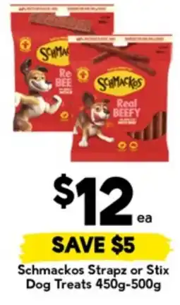 Drakes Schmackos Strapz or Stix Dog Treats offer