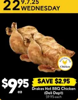 Drakes Drakes Hot BBQ Chicken (Deli Dept) offer