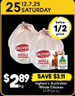 Drakes Ingham's Australian Whole Chicken offer