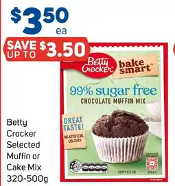 Foodland Betty Crocker Selected Muffin or Cake Mix offer