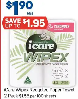 Foodland iCare Wipex Recycled Paper Towel offer