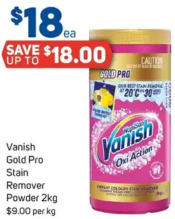 Foodland Vanish Gold Pro Stain Remover Powder offer