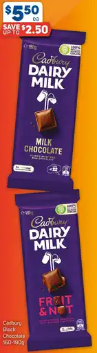 Foodland Cadbury Block Chocolate offer