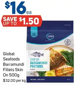 Foodland Global Seafoods Barramundi Fillets Skin On offer