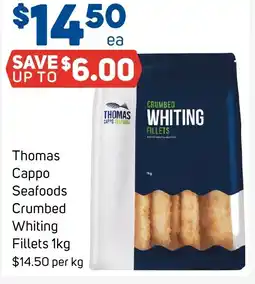 Foodland Thomas Cappo Seafoods Crumbed Whiting Fillets offer