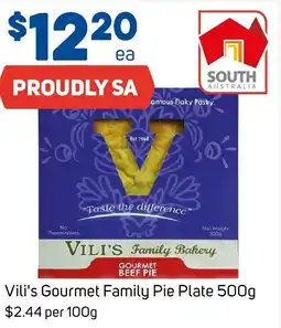 Foodland Vili's Gourmet Family Pie Plate offer