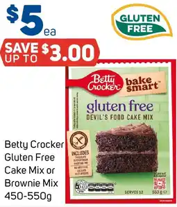 Foodland Betty Crocker Gluten Free Cake Mix or Brownie Mix offer