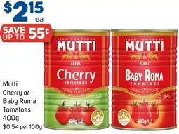 Foodland Mutti Cherry or Baby Roma Tomatoes offer
