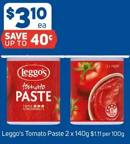 Foodland Leggo's Tomato Paste offer