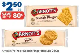Foodland Arnott's Yo-Yo or Scotch Finger Biscuits offer