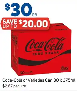 Foodland Coca-Cola or Varieties Can offer