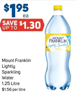Foodland Mount Franklin Lightly Sparkling Water offer