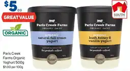 Foodland Paris Creek Farms Organic Yoghurt offer