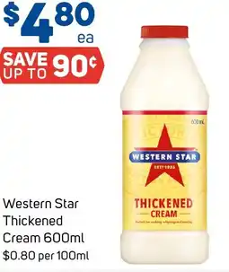 Foodland Western Star Thickened Cream offer
