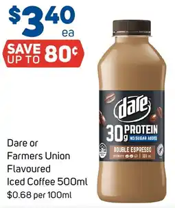 Foodland Dare or Farmers Union Flavoured Iced Coffee offer