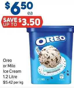 Foodland Oreo or Milo Ice Cream offer