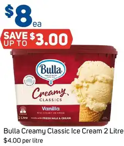 Foodland Bulla Creamy Classic Ice Cream offer