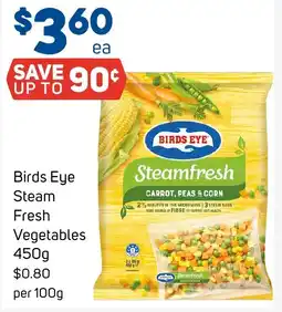 Foodland Birds eye steamfresh vegetables offer