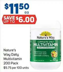 Foodland Nature's Way Daily Multivitamin offer