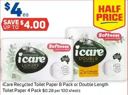 Foodland iCare Recycled Toilet Paper 8 Pack or Double Length offer