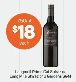 Foodland Langmeil Prime Cut Shiraz or Long Mile Shiraz or 3 Gardens SGM offer