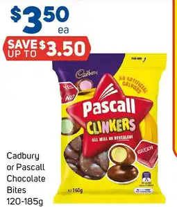 Foodland Cadbury or Pascall Chocolate Bites offer
