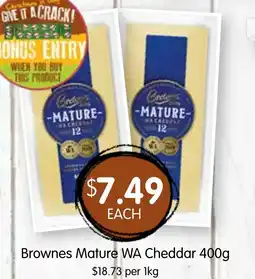 Spudshed Brownes Mature WA Cheddar offer