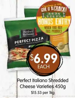 Perfect Italiano Shredded Cheese Varieties