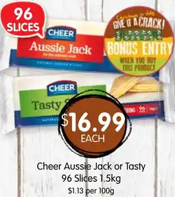 Spudshed Cheer Aussie Jack or Tasty 96 Slices offer