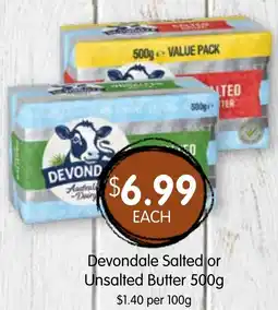 Spudshed Devondale Salted or Unsalted Butter offer