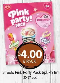 Spudshed Streets Pink Party Pack offer