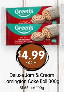 Spudshed Deluxe Jam & Cream Lamington Cake Roll offer