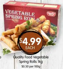Spudshed Quality Food Vegetable Spring Rolls offer