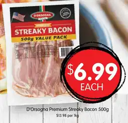 Spudshed D'Orsogna Premium Streaky Bacon offer