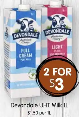 Spudshed Devondale UHT Milk offer