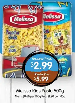 Spudshed Melissa Kids Pasta offer