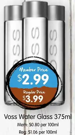 Spudshed Voss Water Glass offer
