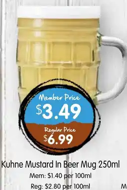 Spudshed Kuhne Mustard In Beer Mug offer
