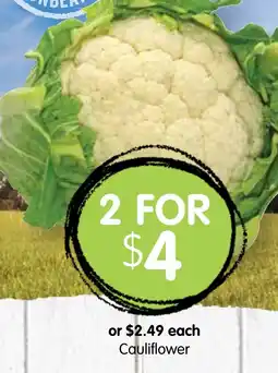 Spudshed Cauliflower offer