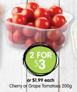 Spudshed Cherry or Grape Tomatoes offer