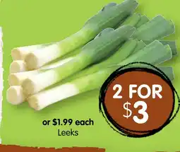 Spudshed Leeks offer