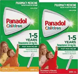 Pharmacy Best Buys Panadol children 1-5 years orange or strawberry flavour offer