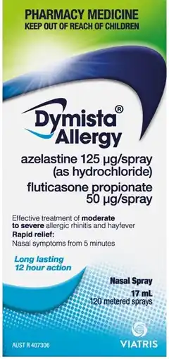 Pharmacy Best Buys Dymista allergy nasal spray offer