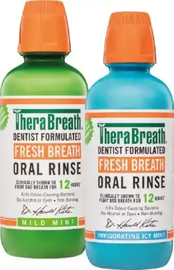 Pharmacy Best Buys Therabreath oral rinse mild mint or icy mint offer
