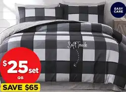 Spotlight EMERALD HILL Archer Gingham Quilt Cover Set offer