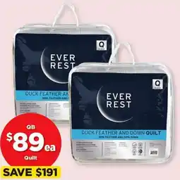 Spotlight EVER REST 50% Duck Feather 50% Duck Down Quilt offer