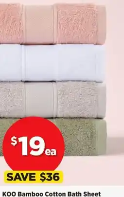 Spotlight KOO Bamboo Cotton Bath Sheet offer